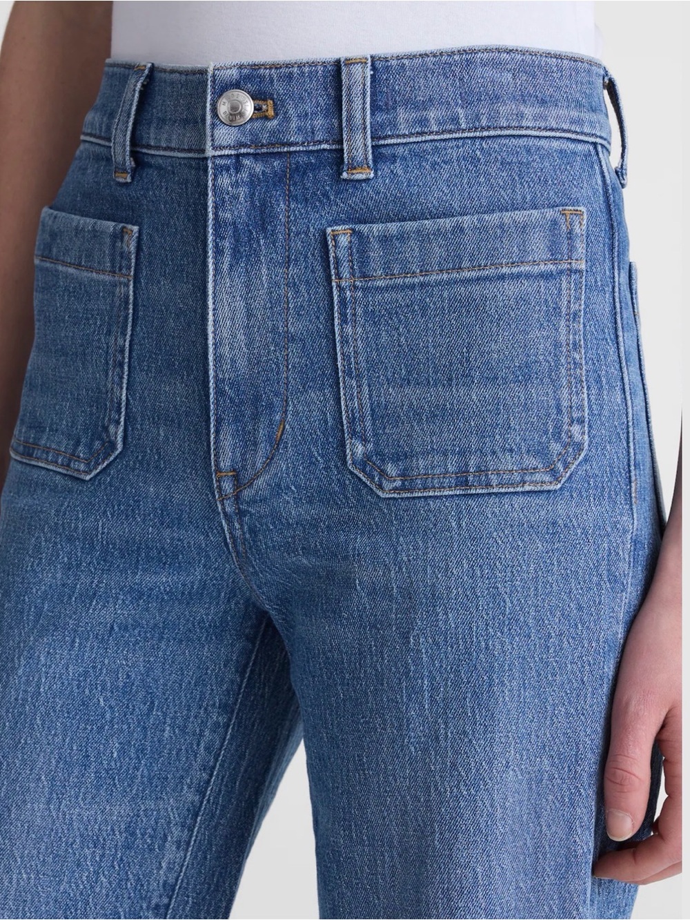 The Emmett Wide-Leg Full Length Jean: Patch Pocket Edition